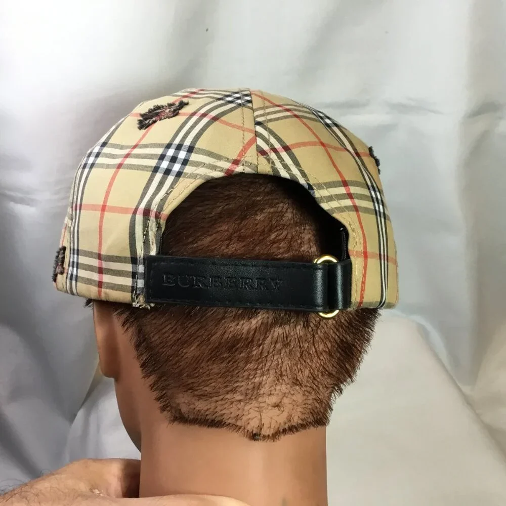 Burberry Adjustable Baseball Cap Leather Adjustable Strap - Perfect Condition - Picture 3 of 8